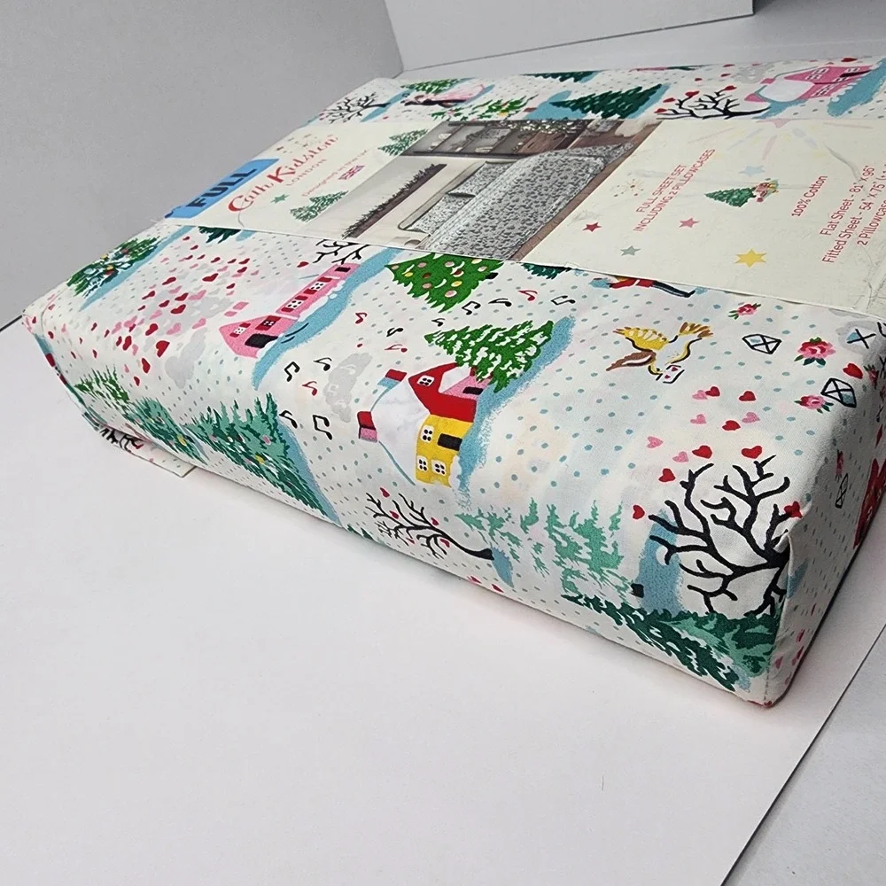 Cath Kidston London Shine Bright Cream FULL 4 Pc Sheet Set 100% Cotton *NEW*